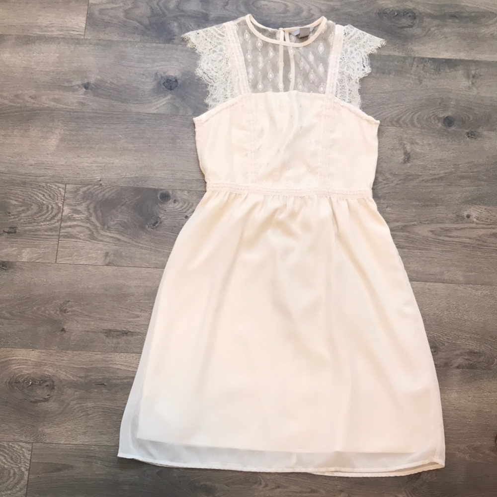 Blush lace dress